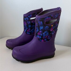 BOGS Girls Purple Floral Boots